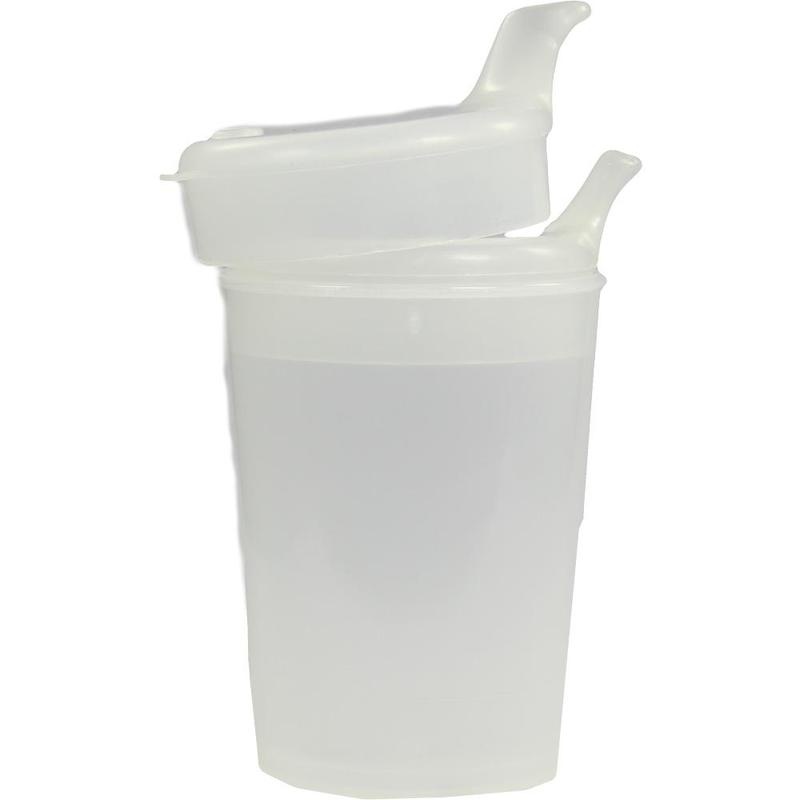 EINNEHMEBECHER o.Griff m.2 Deckel 4+12mm milchig