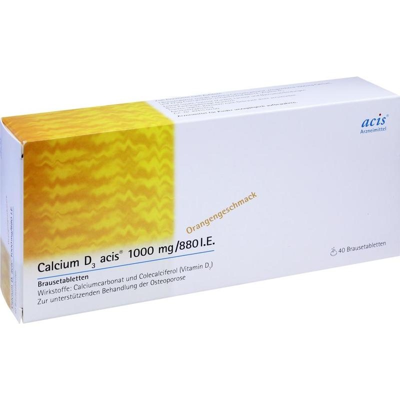CALCIUM D3 acis 1000 mg/880 I.E. Brausetabletten