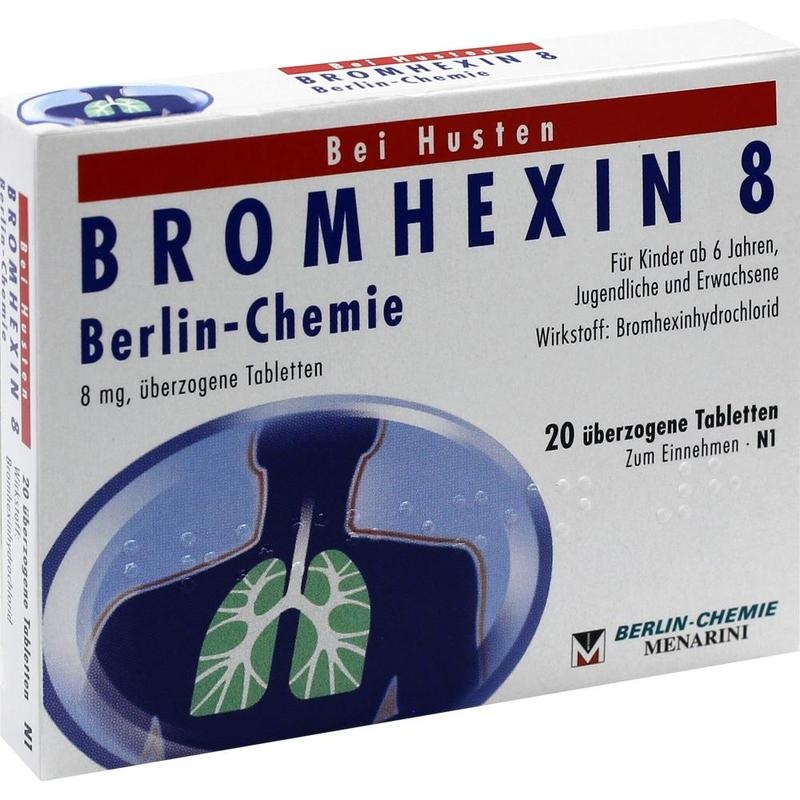 BROMHEXIN 8 Berlin Chemie überzogene Tabletten
