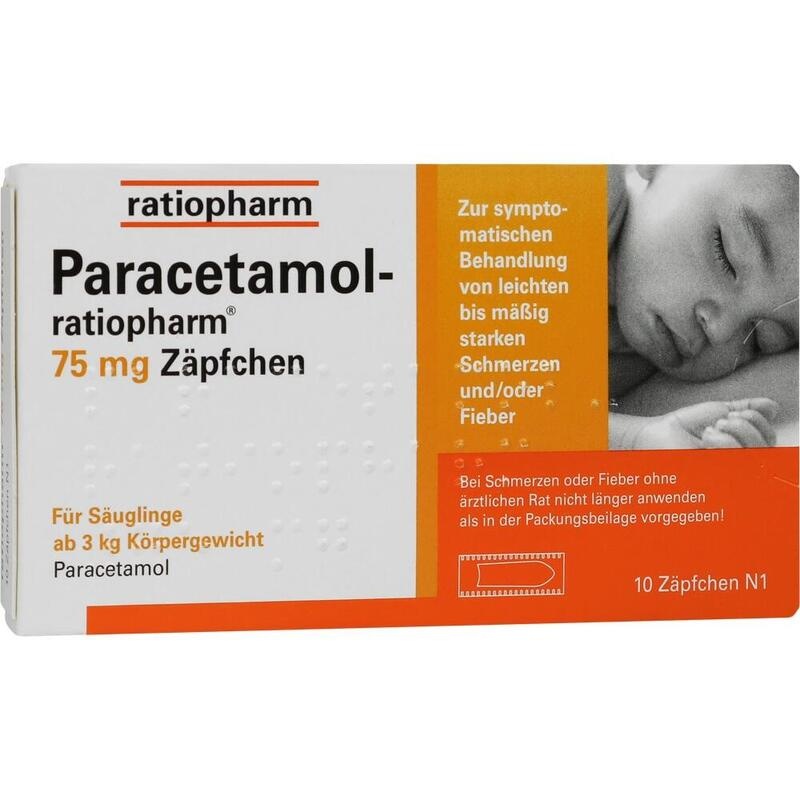 PARACETAMOL-ratiopharm 75 mg Zäpfchen