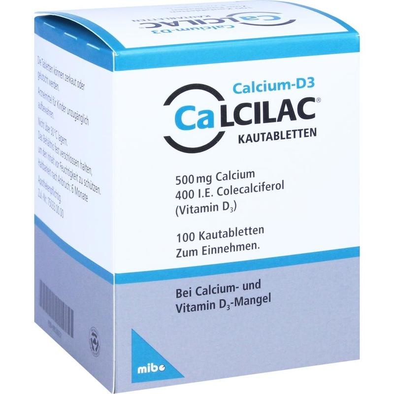 CALCILAC Kautabletten 500 mg/400 I.E.