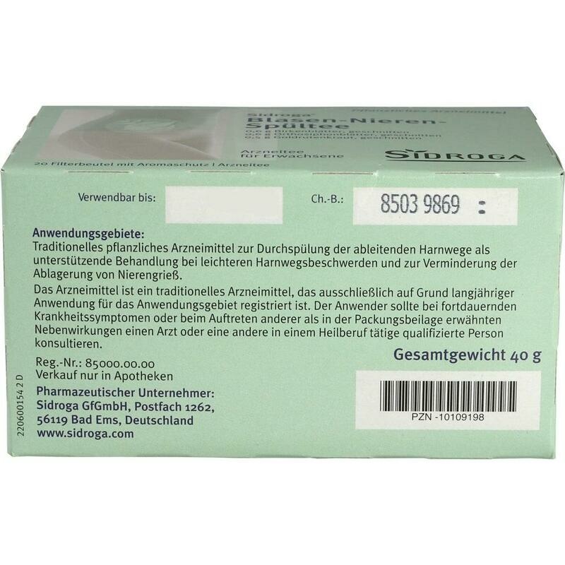 SIDROGA Blasen-Nieren-Spültee Filterbeutel
