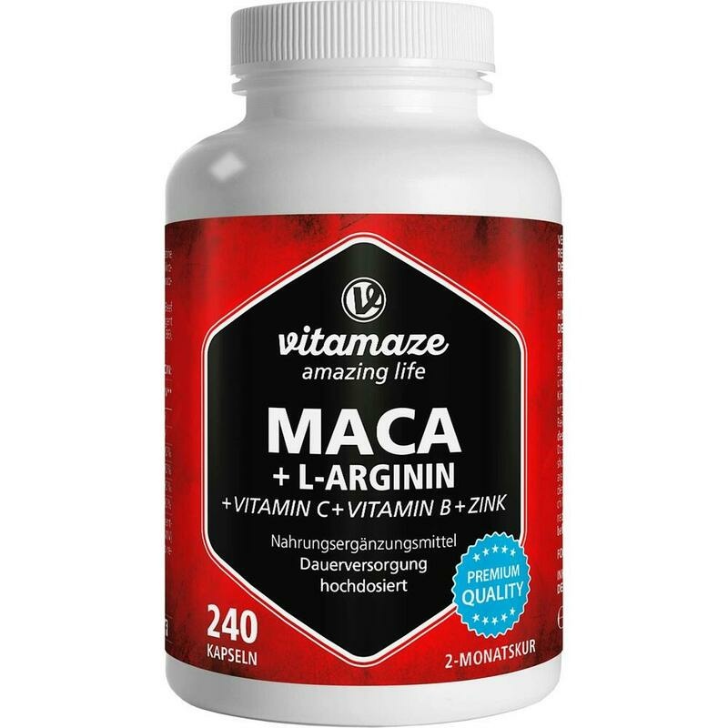 MACA 4:1 hochdosiert+L-Arginin Kapseln