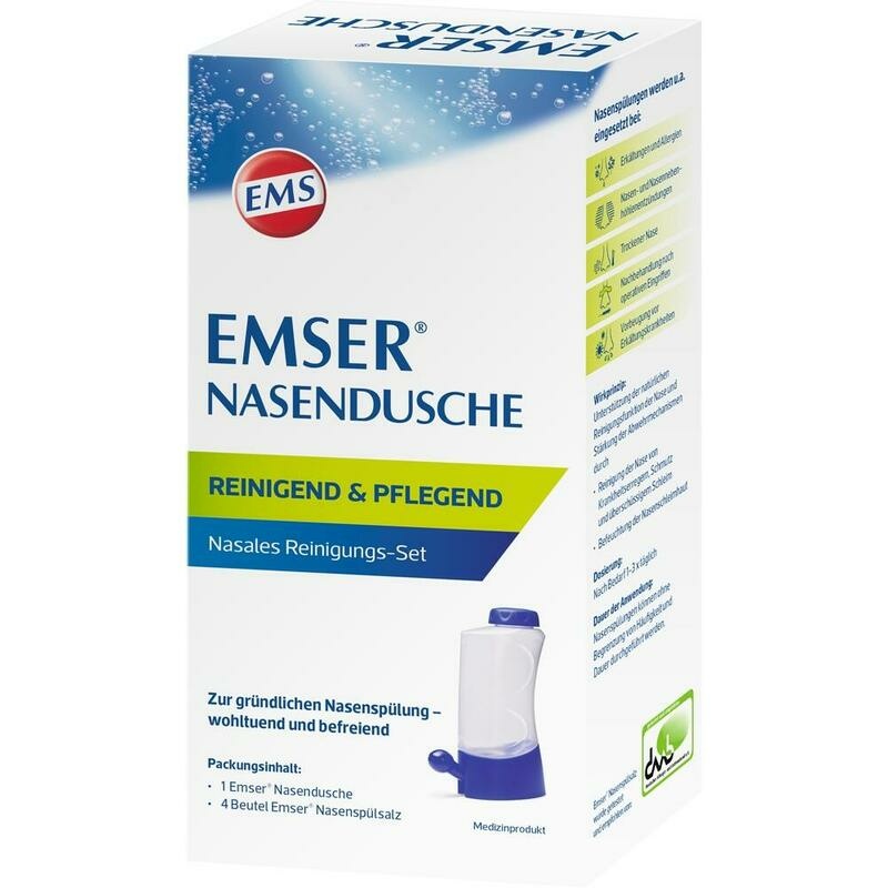 EMSER Nasendusche mit 4 Btl.Nasenspülsalz