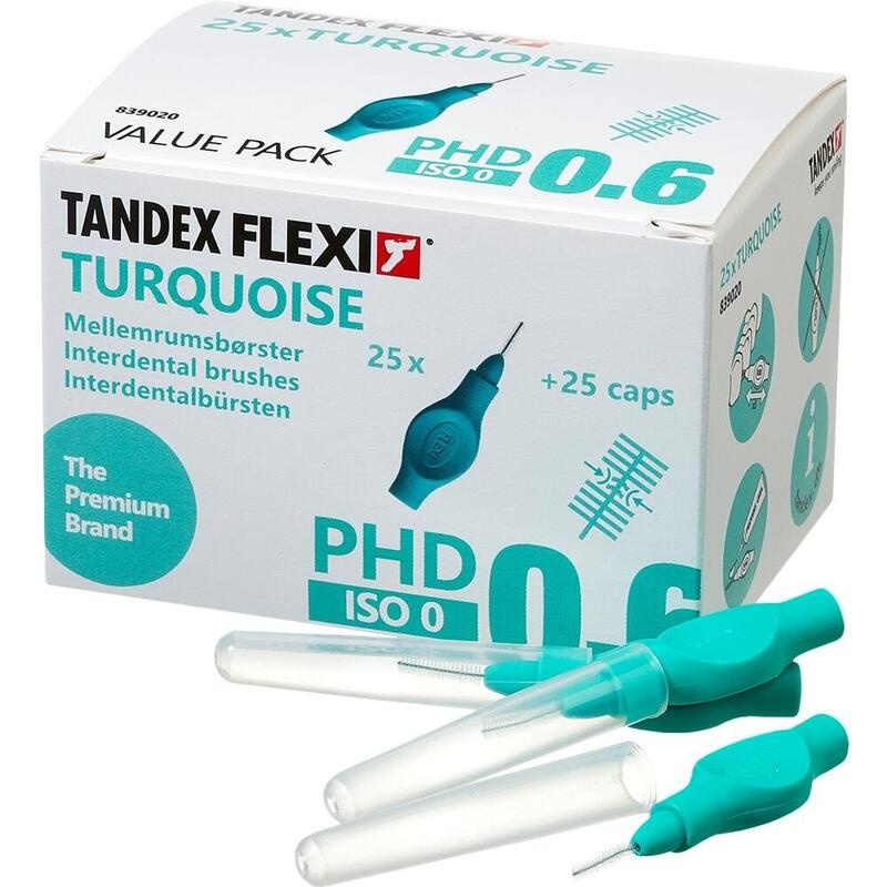 TANDEX FLEXI Interdentalb.PHD 0.6/ISO 0 turquoise