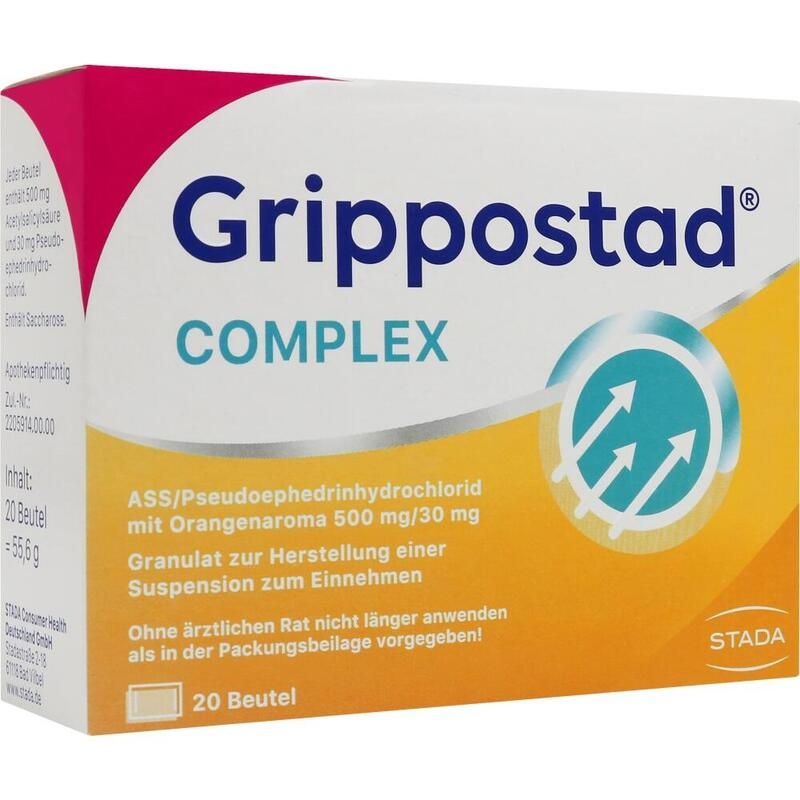 GRIPPOSTAD Complex ASS/Pseudoeph.500/30 mg Orange