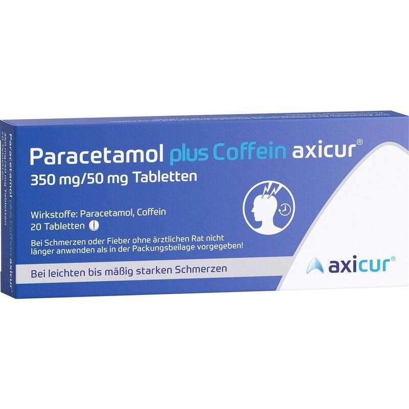 PARACETAMOL plus Coffein axicur 350 mg/50 mg Tabl.